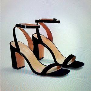 Yasmine Suede High Heel Open Toe Sandal- Size 9- NEW